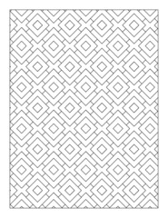 Geometric Pattern Coloring Pages for Coloring Book in Black and withe 