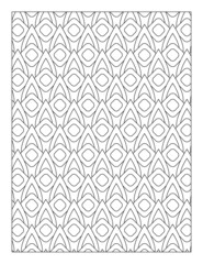 Geometric Pattern Coloring Pages for Coloring Book in Black and withe 