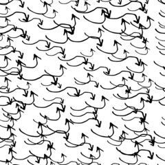 Seamless pattern with doodle arrows