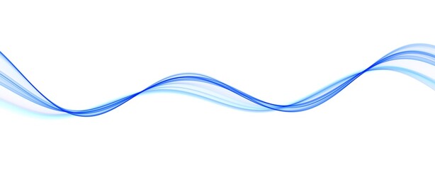 Blue abstract wave. Magic line design. Flow curve motion element. Neon gradient wavy illiustration. - obrazy, fototapety, plakaty