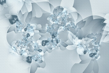 Fantastic fractal illustration. Abstract fractal texture. Digital art. 2d-design.