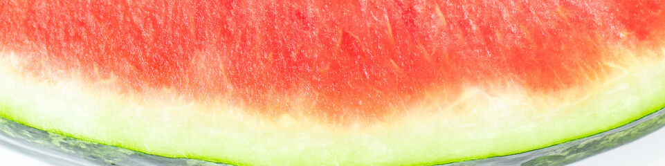 banner of Red Texture Of Seedless Watermelon with green rind