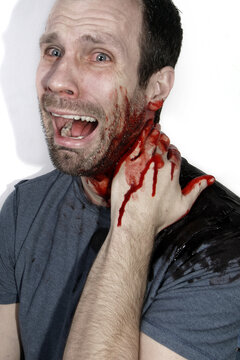 Male bitten by zombie / zombie bite 