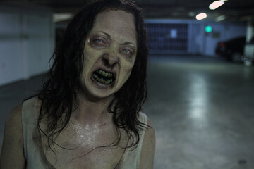  snarling female zombie #2