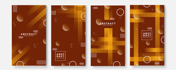Trendy abstract art templates with gradient and geometric elements. Suitable for social media posts, mobile apps, banners design and web/internet ads. Fashion backgrounds. © SyahCreation