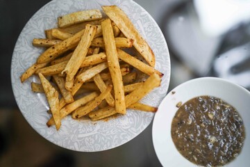 Homemade French Fries and Gravy 