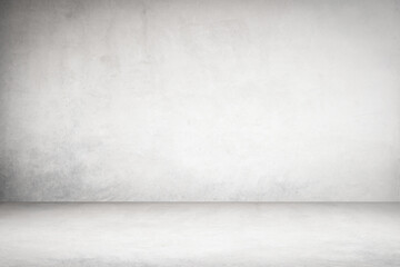 Fototapeta premium Empty gray concrete floor studio room background