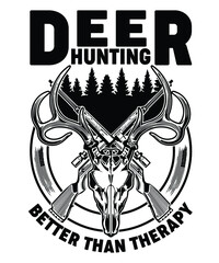 Deer Hunting Tshirt Design