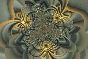 Fantastic fractal background. Abstract fractal texture. Digital art. 3D rendering.