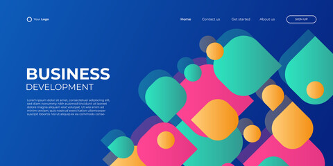 Abstract background for business landing page web design