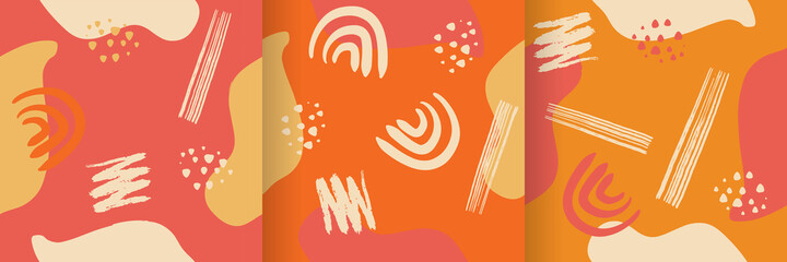 Hand drawn organic seamless pattern