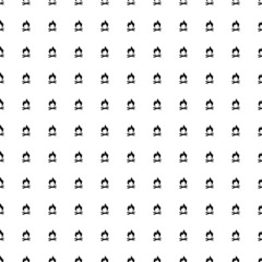 Square seamless background pattern from black bonfire symbols. The pattern is evenly filled. Vector illustration on white background