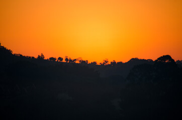 sunset in the mountains