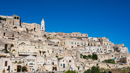 Obraz premium View of the historic center of Matera, Sassi. Basilicata. Italy.