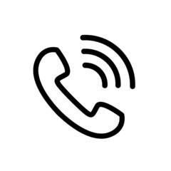 Phone call icon isolated on white background. Telephone symbol. Vector illustration
