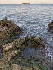 rocks and sea