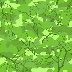 
Tree branches. Forest camouflage. Nature. Leisure. Hunting and fishing. Protection.