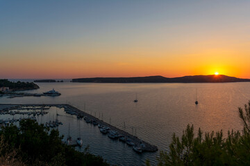 Sea view of the town of Pylos, historically known as Navarino