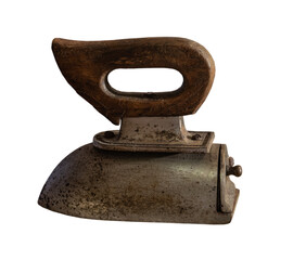 The old iron on white, isolated