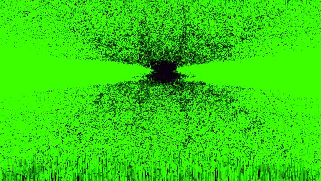Black dot with swarm of particles. Design. Black hole in cyberspace with attacking swarm of particles. Attack of infected virus particles in cyberspace that create interference