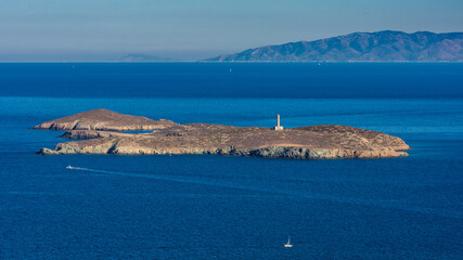 The oldest and at the same time the highest lighthouse of the Greek lighthouse network at Didymi...