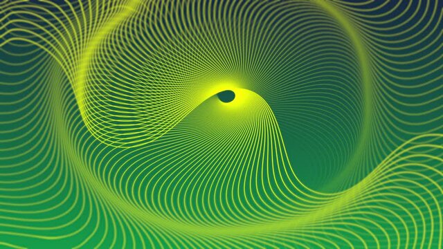 Curved wave with a beautiful soft natural blur pattern on a Cerulean background. Abstract background for a business presentation. Concept of futuristic loop motion