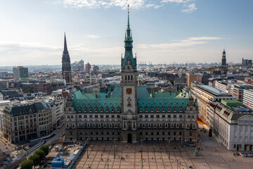 Naklejka premium Hamburg - Germany - Panorama from above