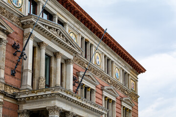 Part of the historic famous facade of the Martin-Gropius-Bau Building in Berlin, Germany