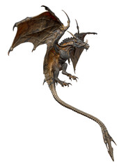 Fototapeta premium magic dragon is floating
