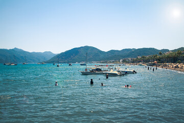 Fototapeta na wymiar South sea coast - resort town on the Aegean sea