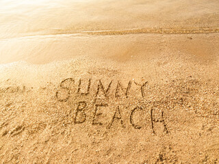 It is written on the sea sand - Sunny beach