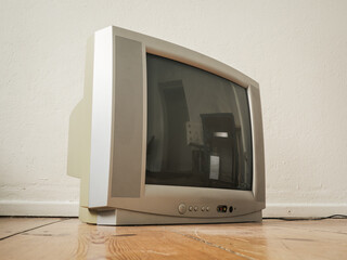 Side view of an old Retro TV
