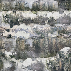Aged and Cracked Cement Texture. Natural stone wall. Seamless texture. Perfect tiled on all sides.