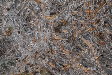 texture of the frozen  ground