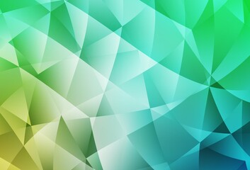 Light Green vector polygonal pattern.