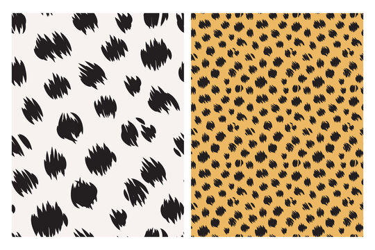 Cheetah Skin Seamless Pattern Round Cheetah Spots Print