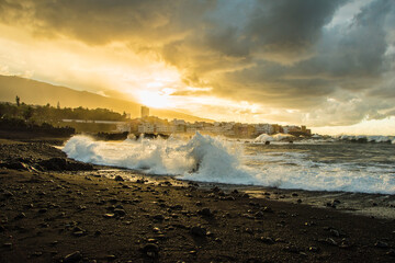 dramatic sunset tenerife