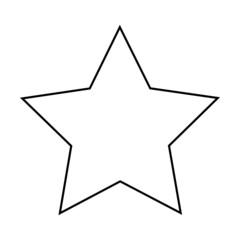 Obraz premium Star shape icon vector symbol outline stroke for creative graphic design ui element in a pictogram illustration