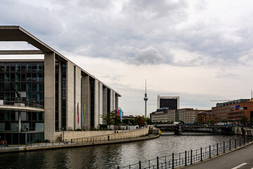 Contemporary Architecture at the german Parliament (Bundestag) in the City Center of Berlin, Germany