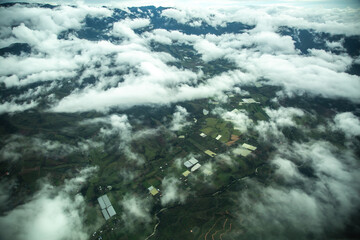 clouds over city