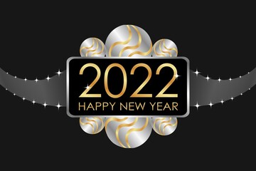 2022 happy new year celebration - obrazy, fototapety, plakaty