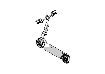 Illustration of Electric Scooter