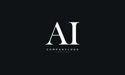 AI, AN, NA,NI, ANI Abstract initial monogram letter alphabet logo design