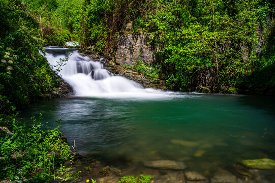 Little Pond and Waterfall in Liguria