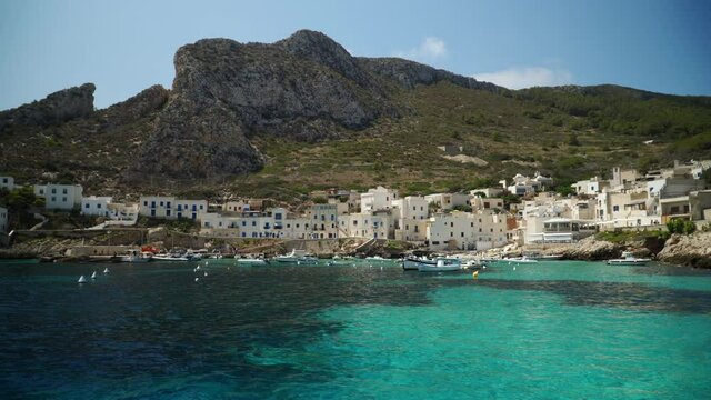 mediterranean village of levanzo in sicily