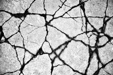 White black grey wall, floor with cracks, texture background