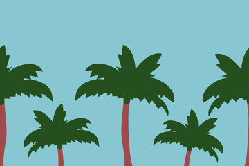 Fototapeta na wymiar Green palms background