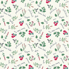 Seamless plants pattern