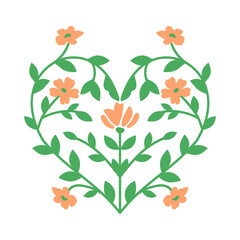 Isolated decorative heart