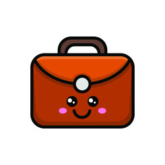 cute briefcase icon illustration vector graphic